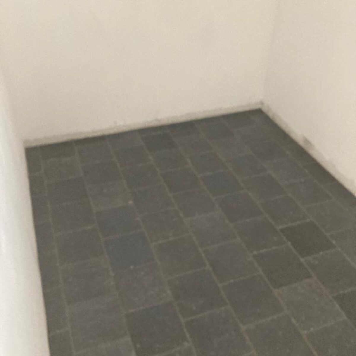 Plaatsen van tegels 20×20 Bleu Stone donker geschuurd – halfsteenverband – hal en wc te De Pinte